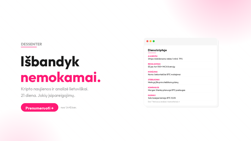 Savaitė kriptoje: Kyla Bitkoino kaina ir nauja plėtros Arka, netektis bendruomenėje, trys AI agentų etapai