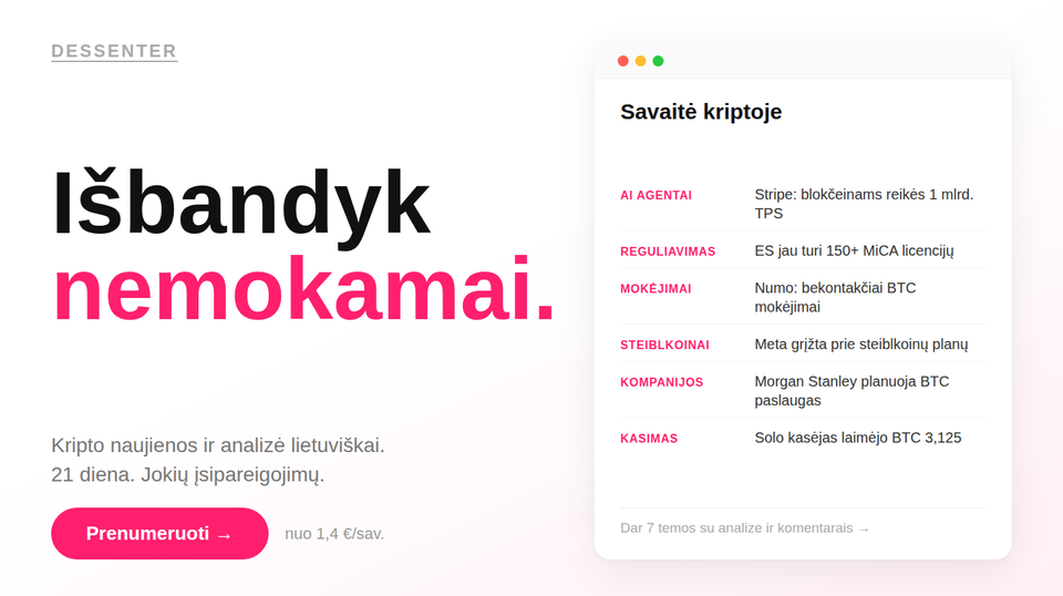 Savaitė kriptoje: Bitkoino persiskirstymas, būsto paskolos, painūs AI duomenys, rusiška decentralizacija ir dar daugiau